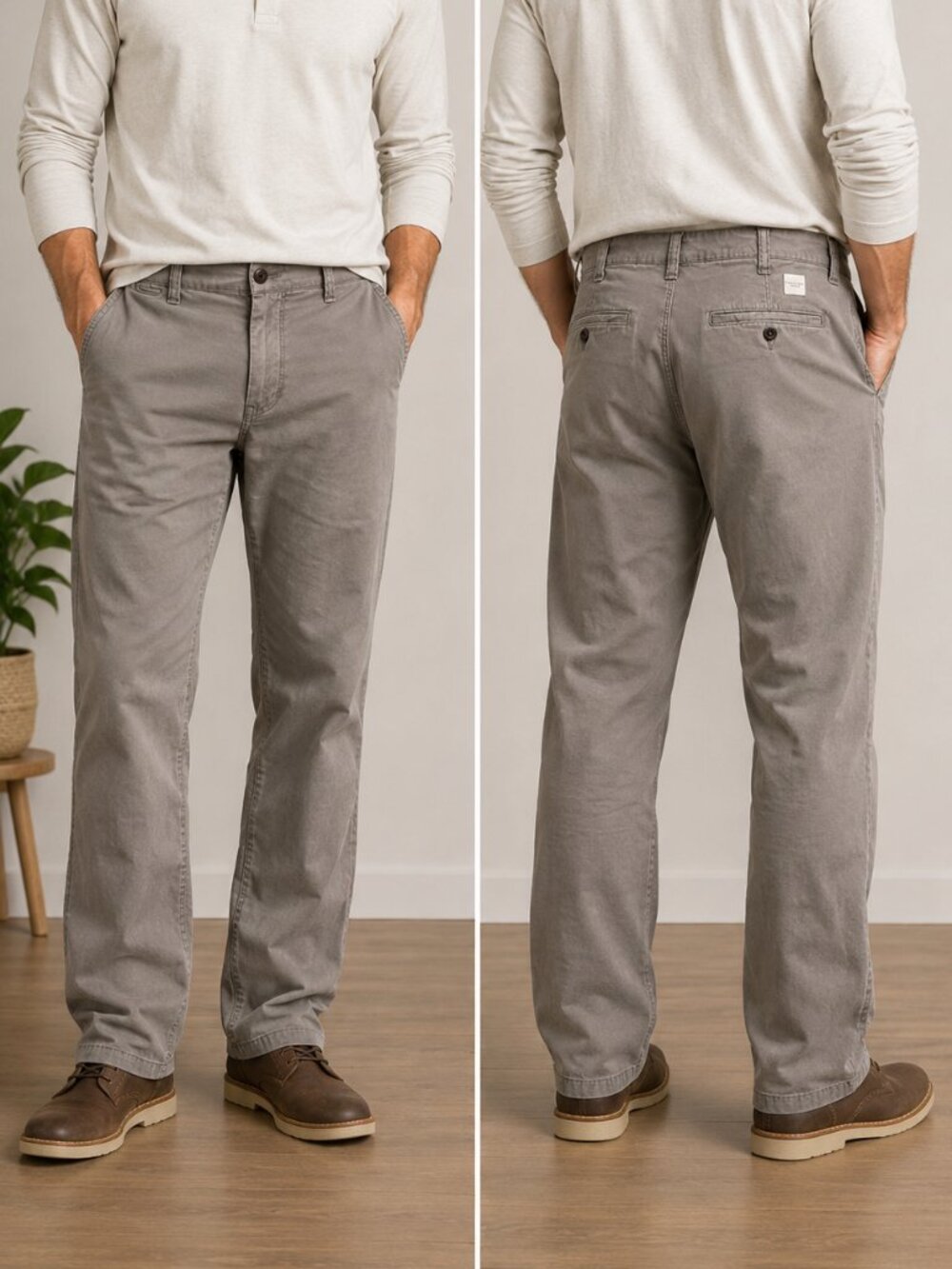American Eagle Flex Men's Khaki Slim Straight Stretch Chino Pants Size 34x32